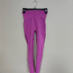 Fabletics Pink High-Waisted SculptKnit Leggings w/ cutout detailing